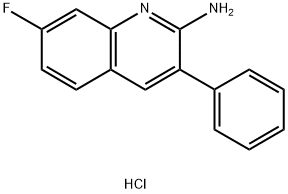 2-Amino-7-fluoro-3-phenylquinoline hydrochloride 化学構造式