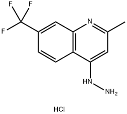 4-Hydrazino-2-methyl-7-trifluoromethylquinoline hydrochloride Struktur
