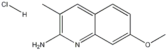 7-甲氧基-3-甲基喹啉-2-胺盐酸盐 结构式