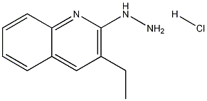 3-Ethyl-2-hydrazinoquinoline hydrochloride 化学構造式