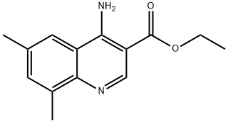 4-Amino-6,8-dimethylquinoline-3-carboxylic acid ethyl ester 化学構造式