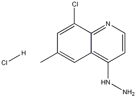 8-Chloro-4-hydrazino-6-methylquinoline hydrochloride 化学構造式