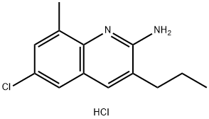 2-Amino-6-chloro-8-methyl-3-propylquinoline hydrochloride 结构式