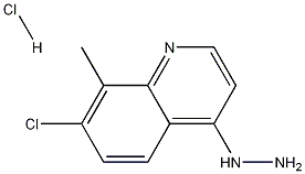 7-Chloro-4-hydrazino-8-methylquinoline hydrochloride 化学構造式