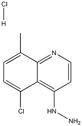 5-Chloro-4-hydrazino-8-methylquinoline hydrochloride Struktur