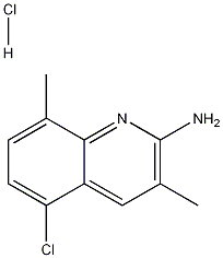 2-Amino-5-chloro-3,8-dimethylquinoline hydrochloride 化学構造式