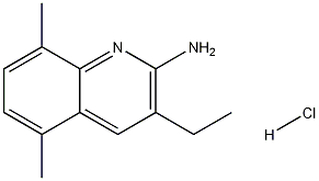 2-Amino-5,8-dimethyl-3-ethylquinoline hydrochloride 化学構造式
