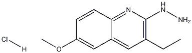 3-Ethyl-2-hydrazino-6-methoxyquinoline hydrochloride 化学構造式