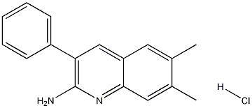 2-Amino-6,7-dimethyl-3-phenylquinoline hydrochloride Structure