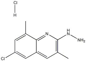 2-Hydrazino-6-chloro-3,8-dimethylquinoline hydrochloride Struktur