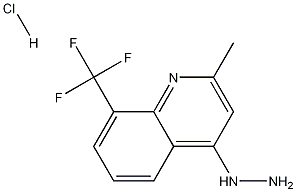 4-Hydrazino-2-methyl-8-trifluoromethylquinoline hydrochloride 化学構造式