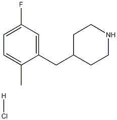 4-(5-Fluoro-2-methyl-benzyl)-piperidine hydrochloride 结构式