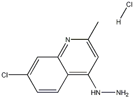 7-Chloro-4-hydrazino-2-methylquinoline hydrochloride 化学構造式