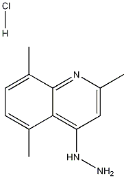 4-Hydrazino-2,5,8-trimethylquinoline hydrochloride 化学構造式