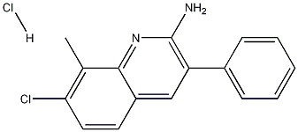 2-Amino-7-chloro-8-methyl-3-phenylquinoline hydrochloride 化学構造式