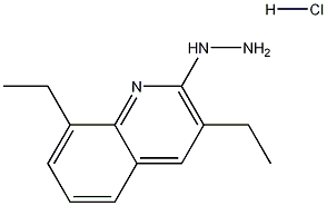 3,8-Diethyl-2-hydrazinoquinoline hydrochloride 化学構造式