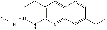 3,7-Diethyl-2-hydrazinoquinoline hydrochloride 化学構造式