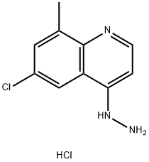 6-Chloro-4-hydrazino-8-methylquinoline hydrochloride Struktur