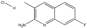 2-Amino-7-fluoro-3-methylquinoline hydrochloride 结构式
