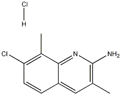 2-Amino-7-chloro-3,8-dimethylquinoline hydrochloride Struktur