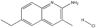 2-Amino-6-ethyl-3-methylquinoline hydrochloride Struktur