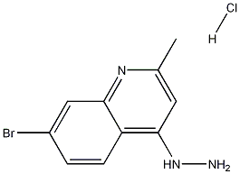 7-Bromo-4-hydrazino-2-methylquinoline hydrochloride Struktur