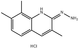 2-Hydrazino-3,7,8-trimethylquinoline hydrochloride Struktur