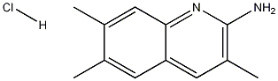 2-Amino-3,6,7-trimethylquinoline hydrochloride Struktur