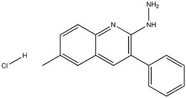 2-Hydrazino-6-methyl-3-phenylquinoline hydrochloride Struktur