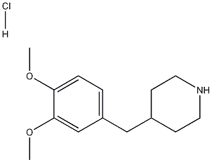 4-(3,4-Dimethoxy-benzyl)-piperidine hydrochloride 化学構造式