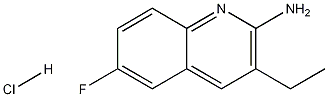 2-Amino-3-ethyl-6-fluoroquinoline hydrochloride Struktur