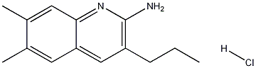 2-Amino-6,7-dimethyl-3-propylquinoline hydrochloride 化学構造式