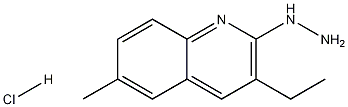 3-Ethyl-2-hydrazino-6-methylquinoline hydrochloride Struktur