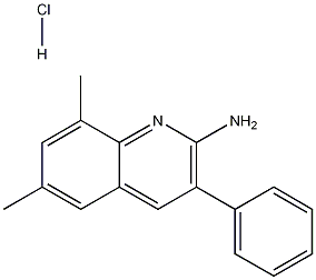 2-Amino-6,8-dimethyl-3-phenylquinoline hydrochloride Struktur