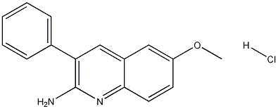 2-Amino-6-methoxy-3-phenylquinoline hydrochloride Struktur