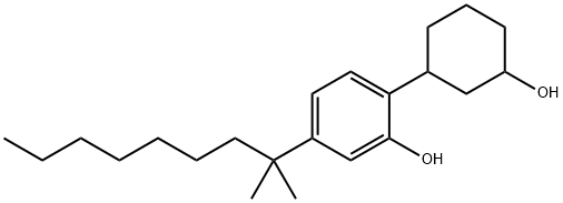5-(1,1-ジメチルオクチル)-2-(3-ヒドロキシシクロヘキシル)フェノール 化学構造式