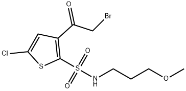 3-(2-溴乙酰基)-5-氯-N-(3-甲氧基丙基)-2-噻吩磺酰胺,1174304-97-2,结构式