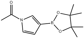 1-(3-(4,4,5,5-Tetramethyl-1,3,2-dioxaborolan-2-yl)-1H-pyrrol-1-yl)ethanone Struktur