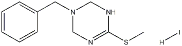 1,2,3,6-Tetrahydro-4-(methylthio)-1-(phenylmethyl)-1,3,5-triazine Hydroiodide Struktur