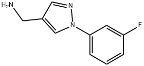 (1-(3-fluorophenyl)-1H-pyrazol-4-yl)methanamine Struktur