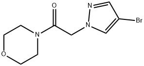2-(4-溴-1H-吡唑-1-基)-1-吗啉乙烷-1-酮, 1178206-51-3, 结构式
