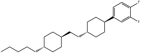 1 2-DIFLUORO-4-(4-(2-(4-PENTYLCYCLOHEXYL)ETHYL)CYCLOHEXYL)BENZENE, 117923-21-4, 结构式