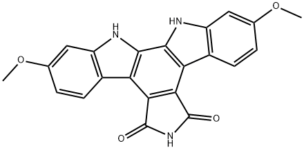 12,13-Dihydro-2,10-dimethoxy-5H-Indolo[2,3-a]pyrrolo[3,4-c]carbazole-5,7(6H)-dione 化学構造式