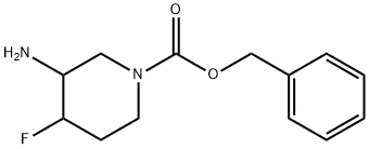 3-Amino-4-fluoro-1-piperidinecarboxylic acid benzyl ester Structure