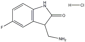 3-(Aminomethyl)-5-fluoro-1,3-dihydro-2H-indol-2-onehydrochloride Structure