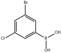 3-Bromo-5-chlorophenylboronic acid Struktur