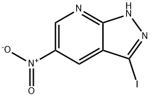 3-Iodo-5-nitro-1H-pyrazolo[3,4-b]pyridine 结构式