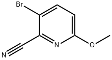 3-溴-6-甲氧基-2-氰基吡啶, 1186637-43-3, 结构式