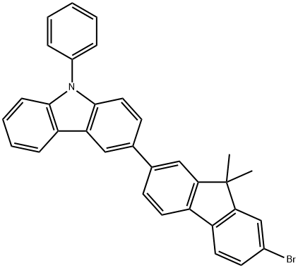 3-(7-Bromo-9,9-dimethyl-9H-fluoren-2-yl)-9-phenyl-9H-carbazole Struktur