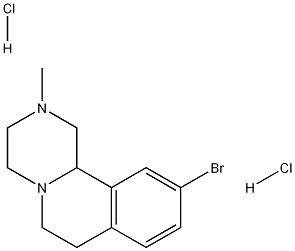 10-bromo-2-methyl-2,3,4,6,7,11b-hexahydro-1H-pyrazino[2,1-a]isoquinoline dihydrochloride Structure